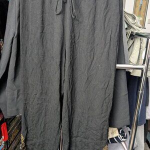 Vintage Kathie Lee Collection Black Crinkle Pants Size L